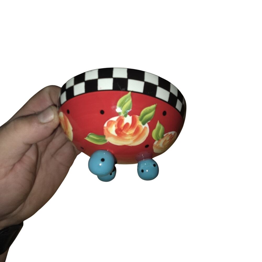 Joyce Shelton Giftcraft Tea Party- Footed Bowl